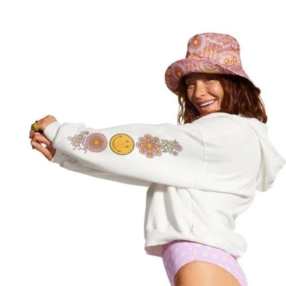 Billabong 🌸Floral Graphic White Hoodie - Picture 9 of 12